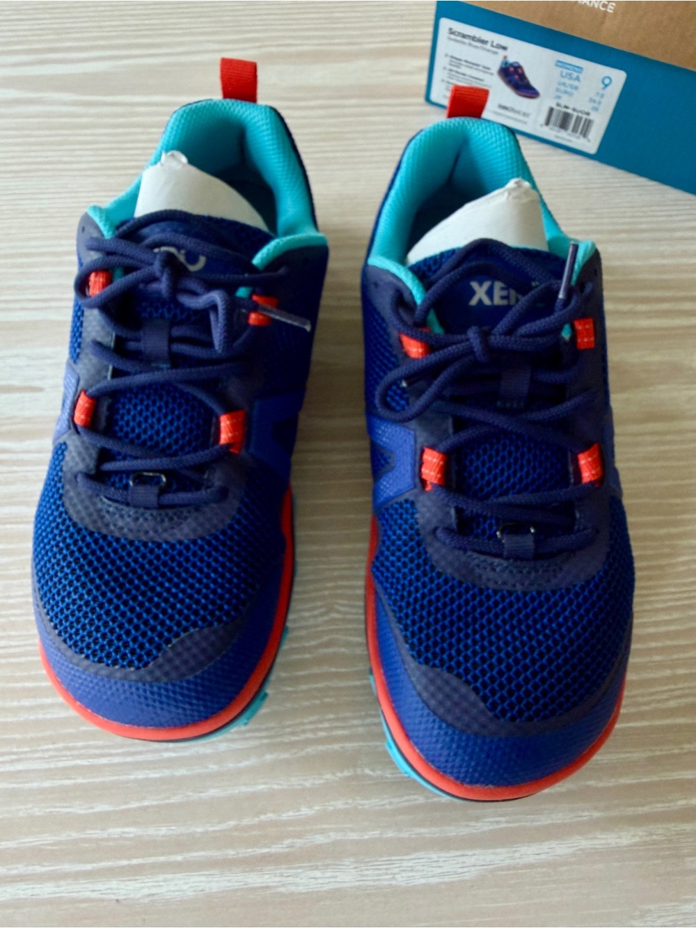 XERO Scrambler Low - blue and orange. Women’s 9 - Picture 2 of 6